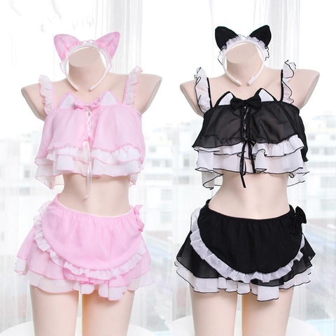 Kitty Cat Maid Six Piece Lingerie Set AD10245