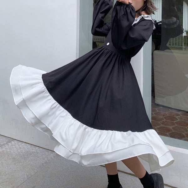 Lace Ruffled Dress AD11496