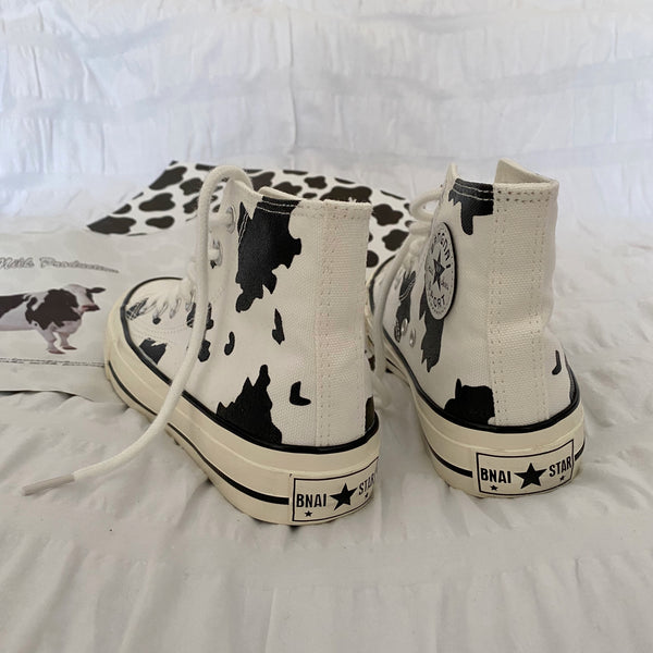 Cows Hand-Painted Canvas Shoes AD12745