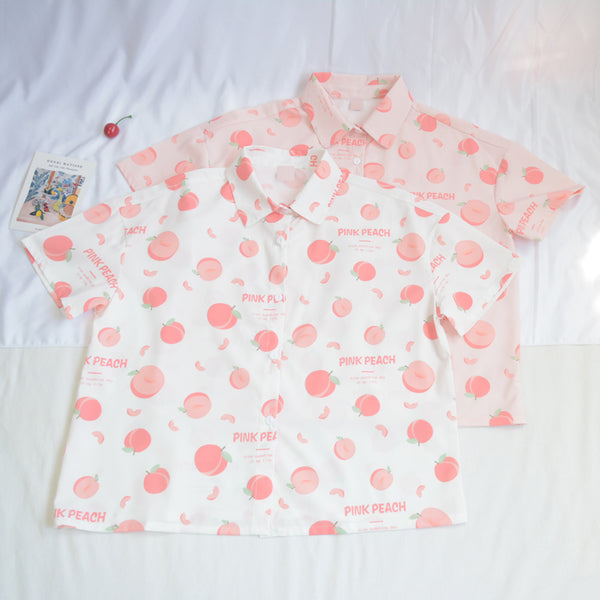 Peach Printed Shirt AD12179