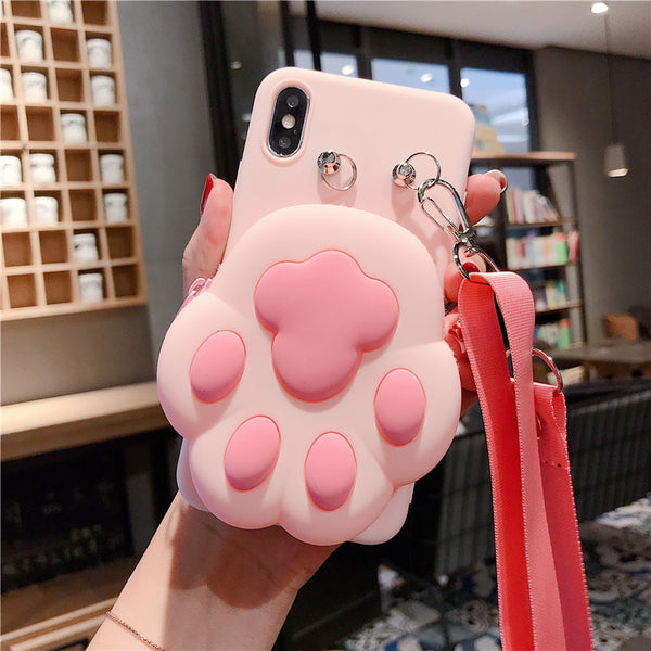 Pink Cat's Paw Iphone Case AD11064