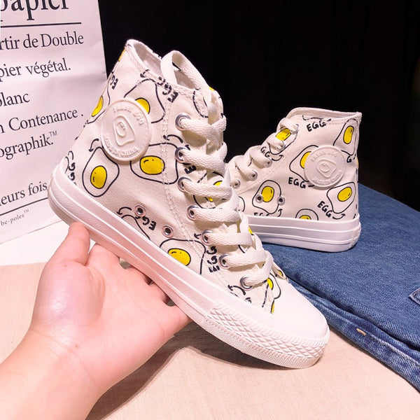 Poached Egg Hand-painted Shoes AD11038