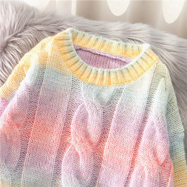 Rainbow Striped Sweater AD12622