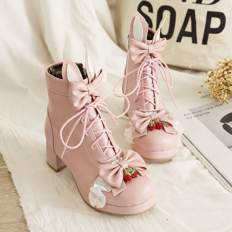 Bunny Lolita Strawberry Boots AD12698