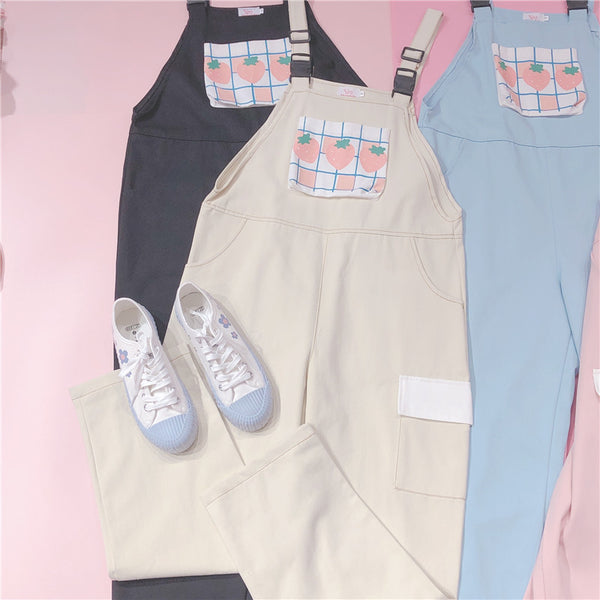 Strawberry Buckle Overalls AD11373