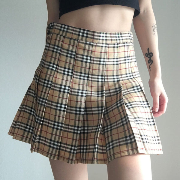 Plaid Pleated Skirt AD11947