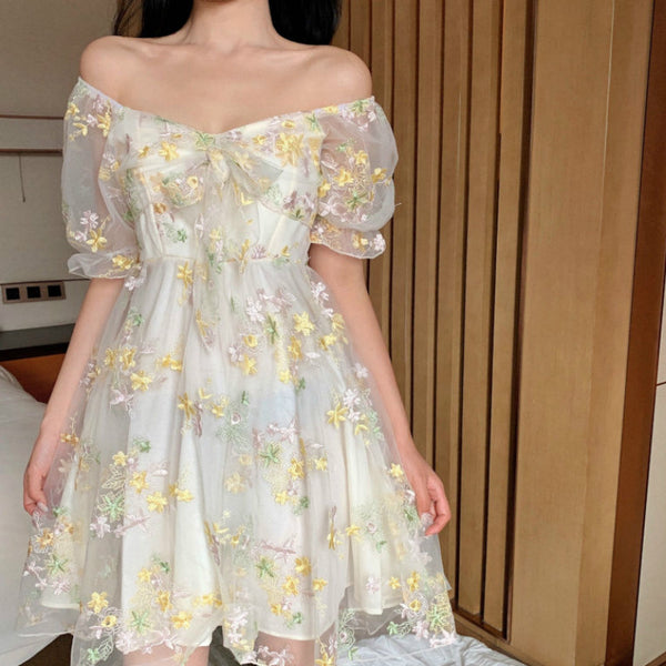 Lace Chiffon Floral Dress AD210192