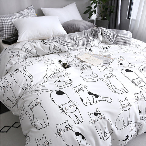 Black Cats Bedding Sheet（Single piece ) AD11350