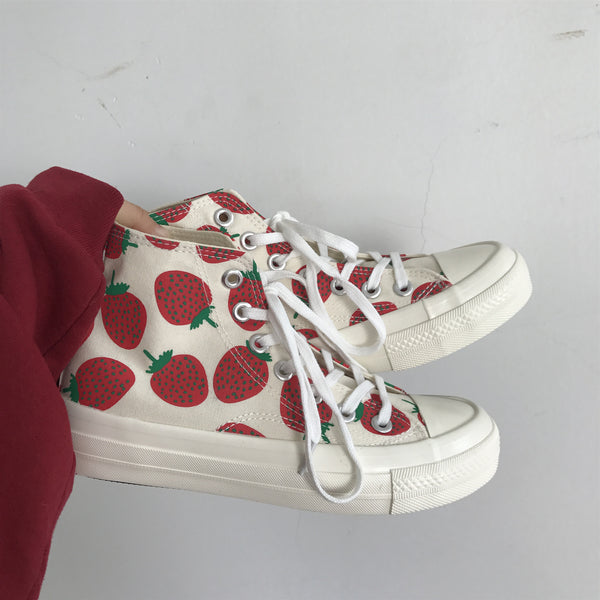 Strawberry Graffiti Canvas Shoes AD11020
