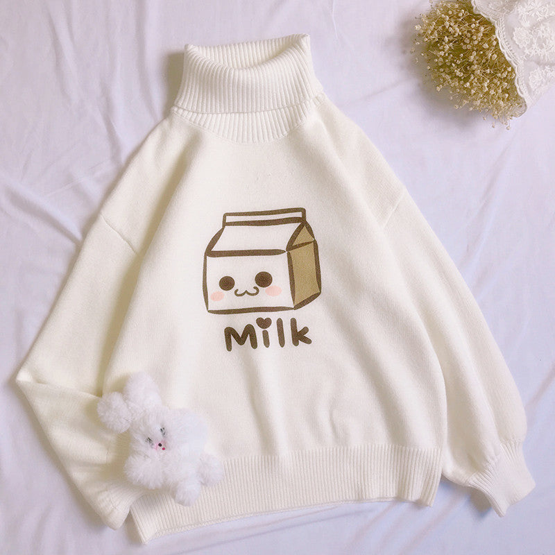 Milk Turtleneck Sweater AD10571