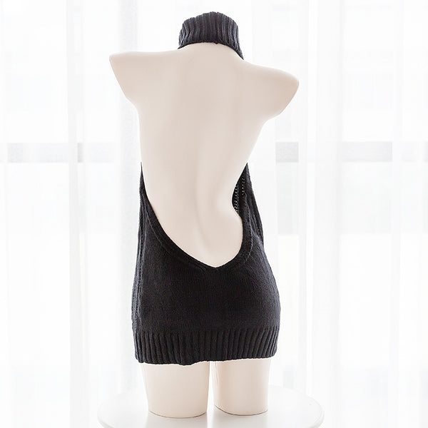 Black Hollow Chest Sweater AD11299