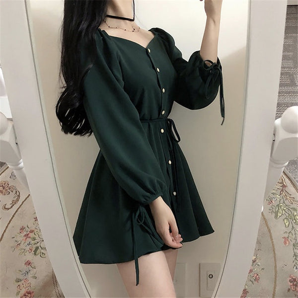 Retro Lace-up Strapless Dress AD11494