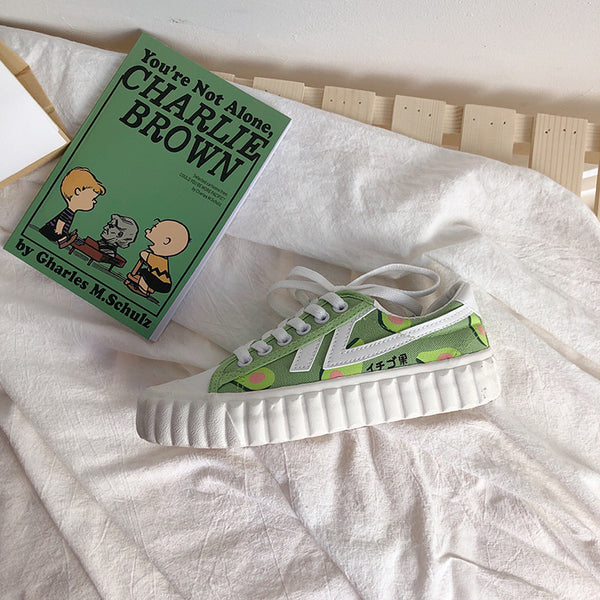 Matcha Green Avocado Canvas Shoes AD11032
