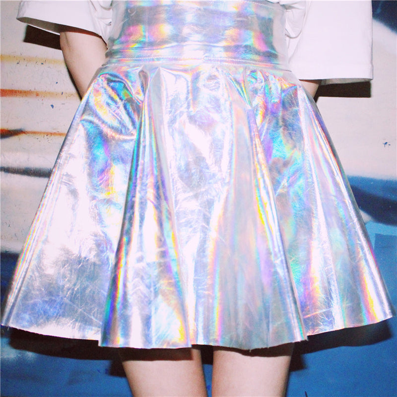 Silver Laser Skirt AD11723