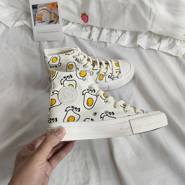 Poached Egg Hand-painted Shoes AD11038