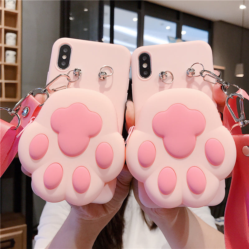 Pink Cat's Paw Iphone Case AD11064