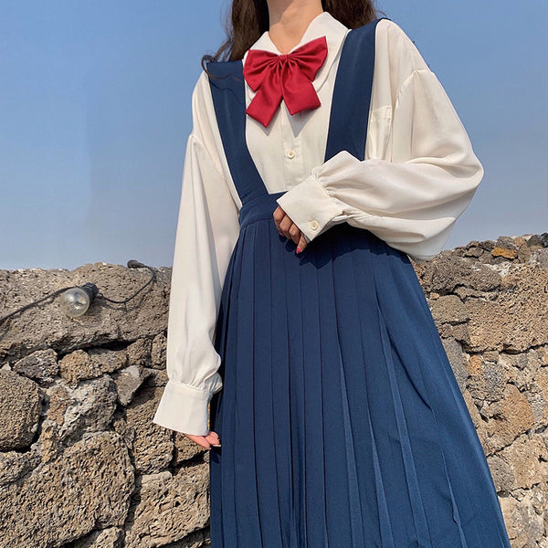 Sweet Blouse + Braces Skirt Outfit AD11341