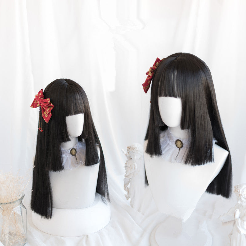 Black Lolita Straight Hair Wigs AD10639