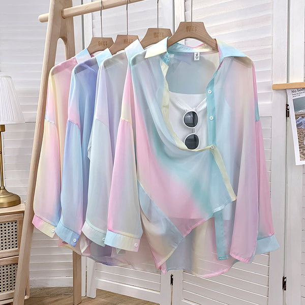 Gradient Chiffon Blouse AD210212