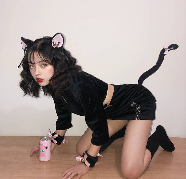 Cosplay Cat Gloves Ear Set AD10451
