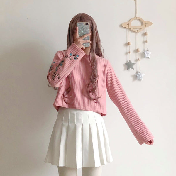 Sweet Embroidered Sweater AD11485