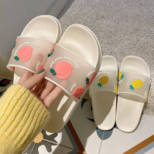 Transparent Fruits Print Sandals AD11939