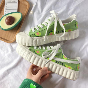 Matcha Green Avocado Canvas Shoes AD11032