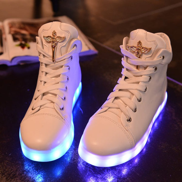 Student LED Charging Luminous High Sneaker AD10411