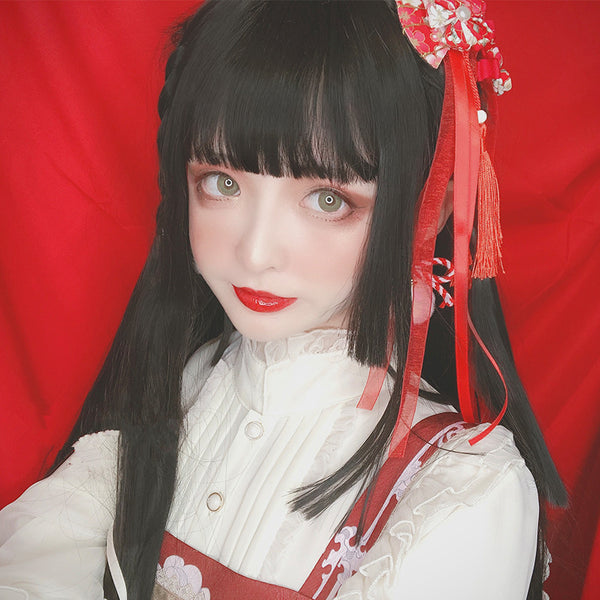 Black Lolita Straight Hair Wigs AD10639