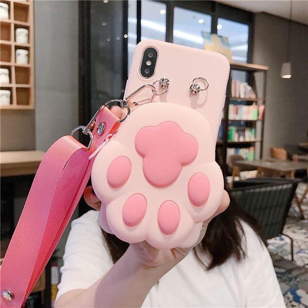 Pink Cat's Paw Iphone Case AD11064