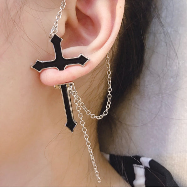Harajuku Cross Earrings AD110540