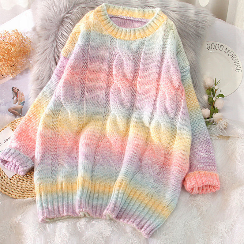 Rainbow Striped Sweater AD12622