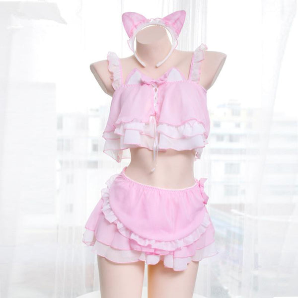 Kitty Cat Maid Six Piece Lingerie Set AD10245