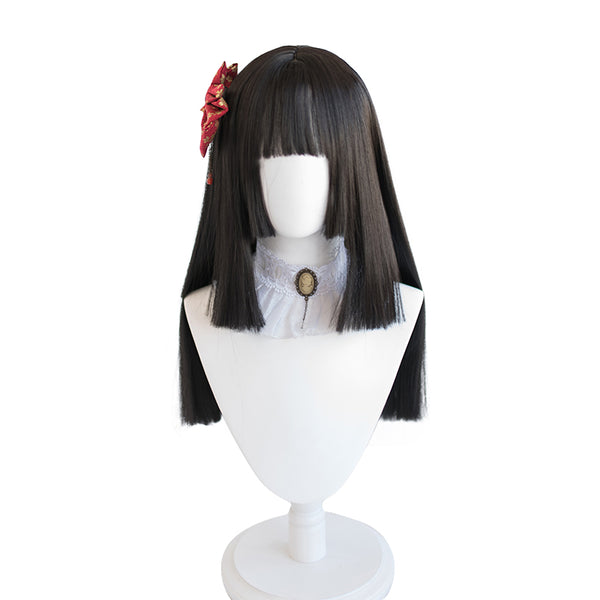 Black Lolita Straight Hair Wigs AD10639