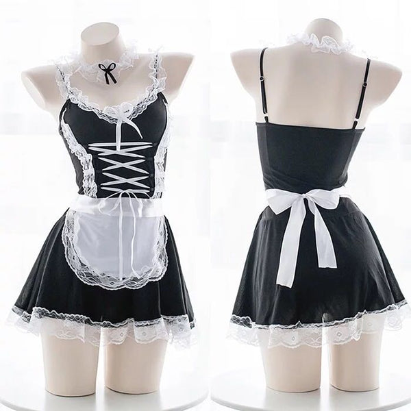 Final Stock! Lovely Lace Maid Lingerie AD10419