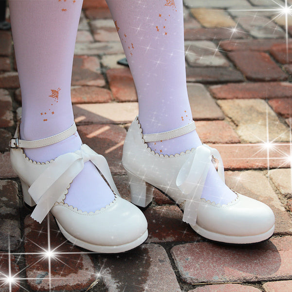 Japanese Lolita Cute Ribbon Shoes AD10249