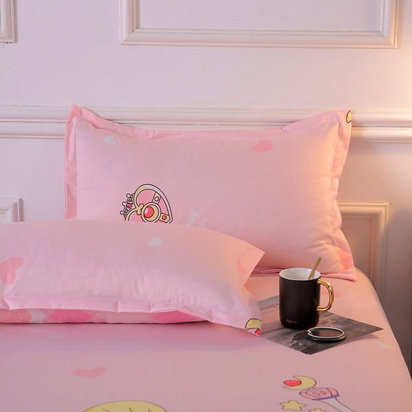 Pink Sailor Moon Bed Sheet 4 Pieces AD11857