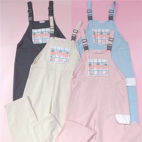 Strawberry Buckle Overalls AD11373