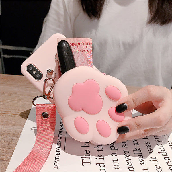 Pink Cat's Paw Iphone Case AD11064