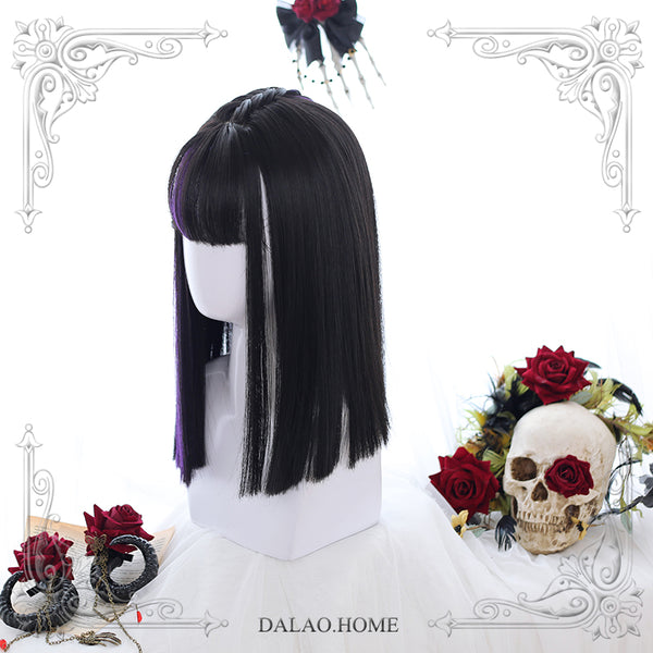 Lolita Purple Straight Hair Wigs AD11391