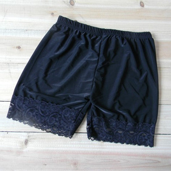 Black/White Lace Safety Shorts AD10173