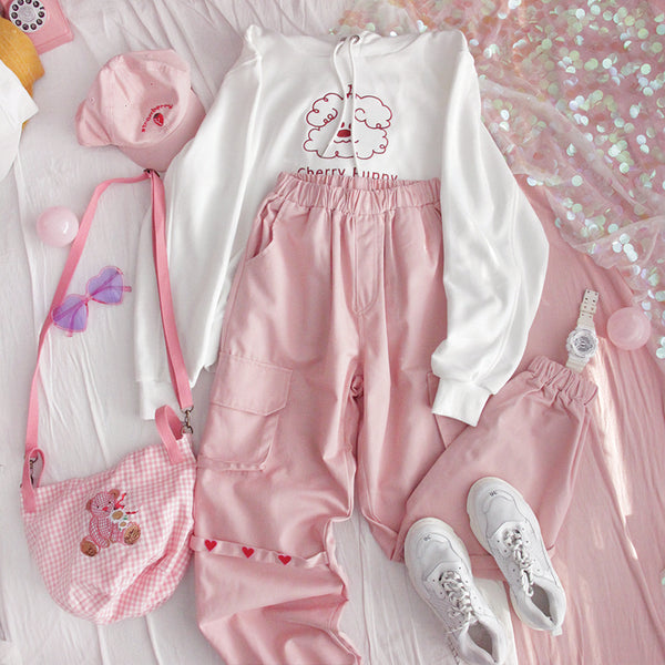 Harajuku Heart Loose Pants AD11610
