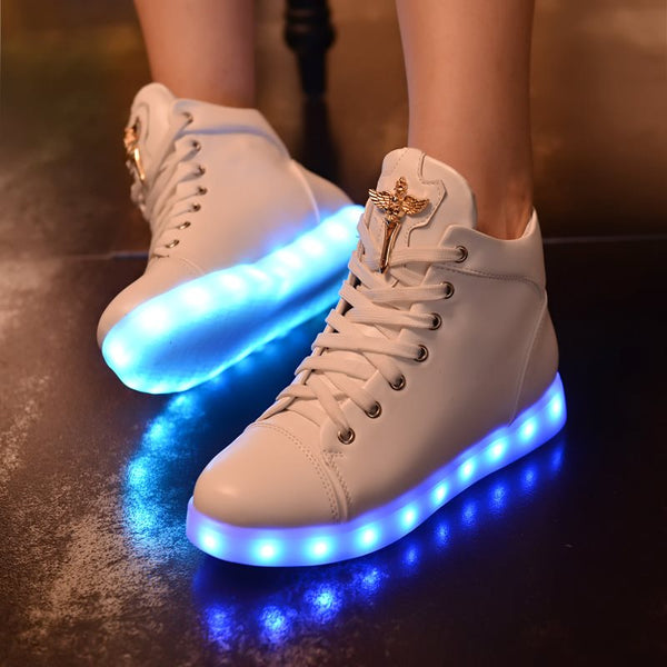 Student LED Charging Luminous High Sneaker AD10411