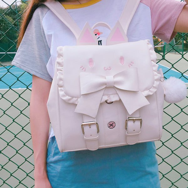 Japanese Cute Cat Bow Backpack AD11781
