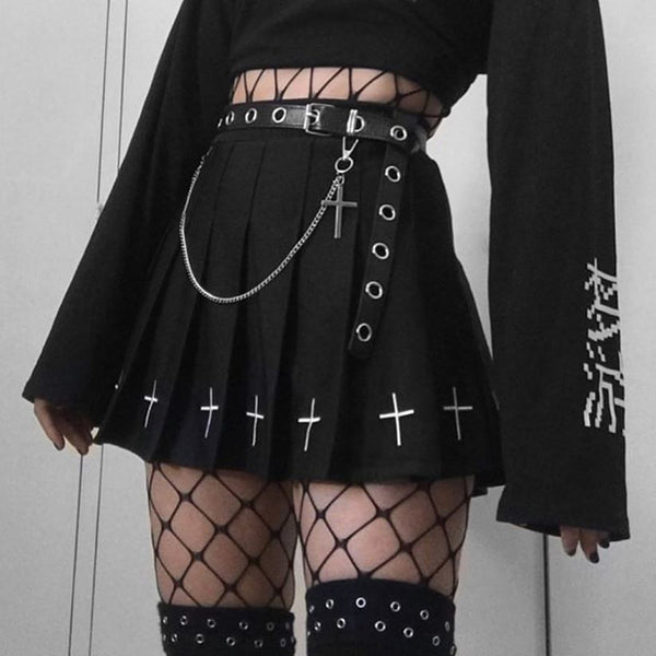 Cross Pleated Skirt AD10805