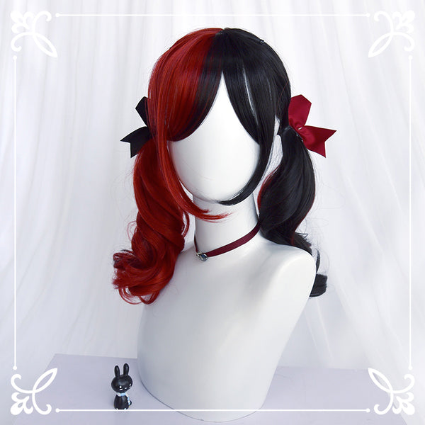 Lolita Half Black Half White Wig AD11075