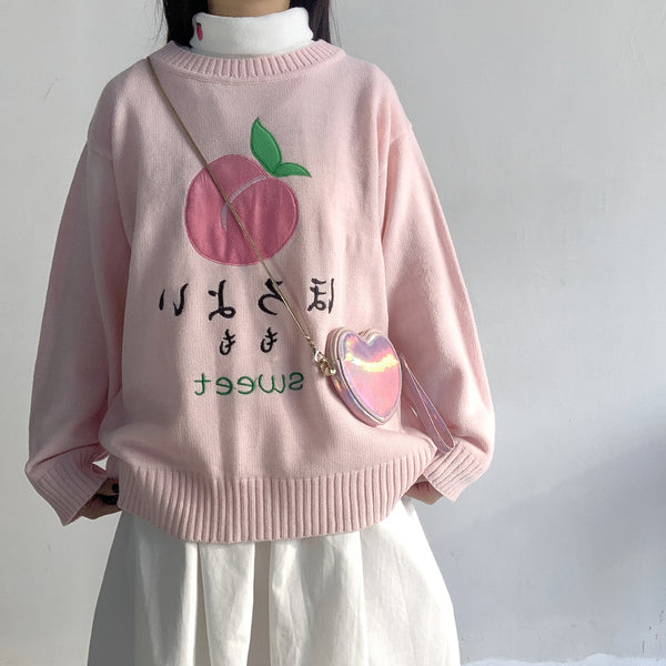 Peaches Sweater Pullover AD11456
