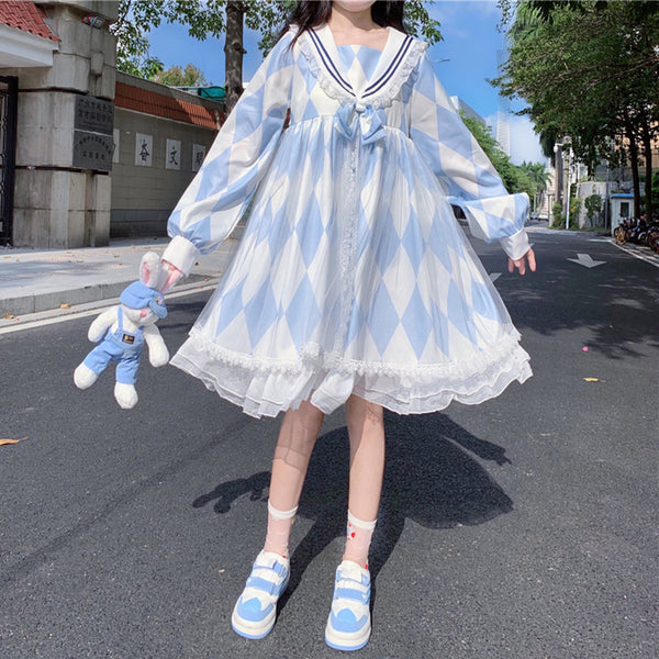 Japanese Lolita Navy Dress AD12711