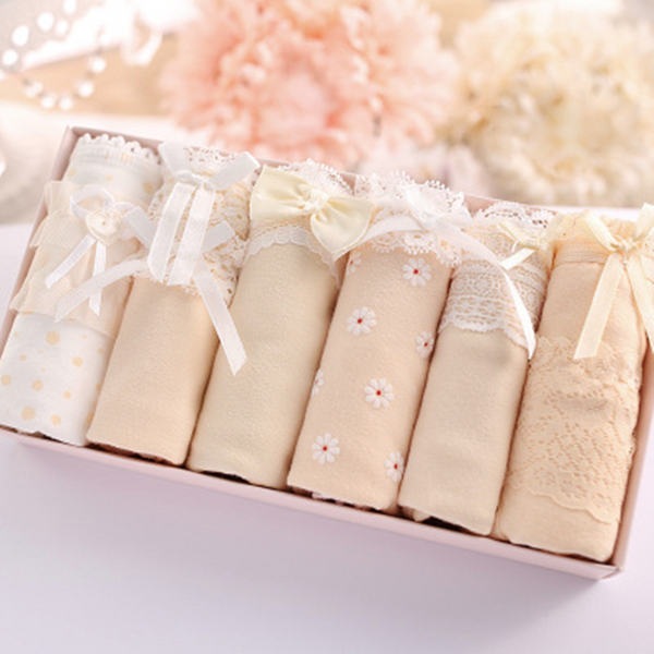 6 PCS  Lace Briefs Gift Box AD10093