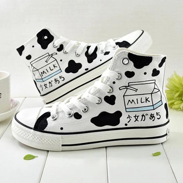 Cow Milk Canvas Shoes AD11019